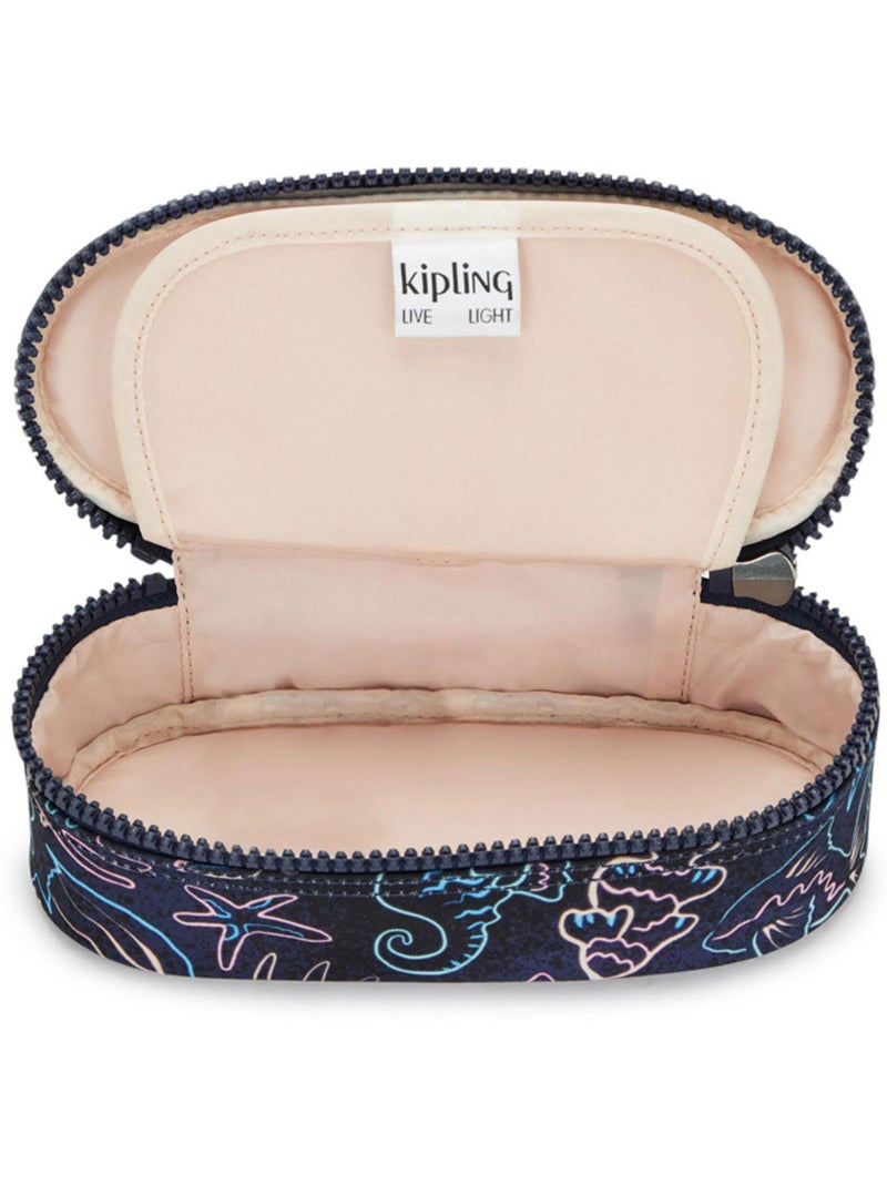 Trousse zippée nylon DUOBOX Kipling organisation 14 porte-stylos Bleu Rose - Kiabi
