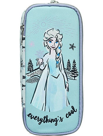 Trousse zippée tissu toile avec imprimé Elsa La reine des neiges