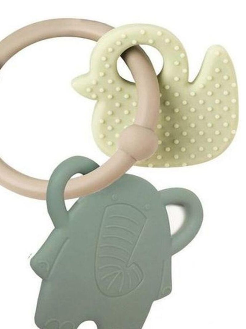 Trousseau de dentition éléphant et canard Vert - Kiabi