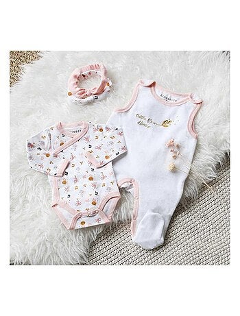 Kit naissance bébé - petites pommes blanc Trois Kilos Sept