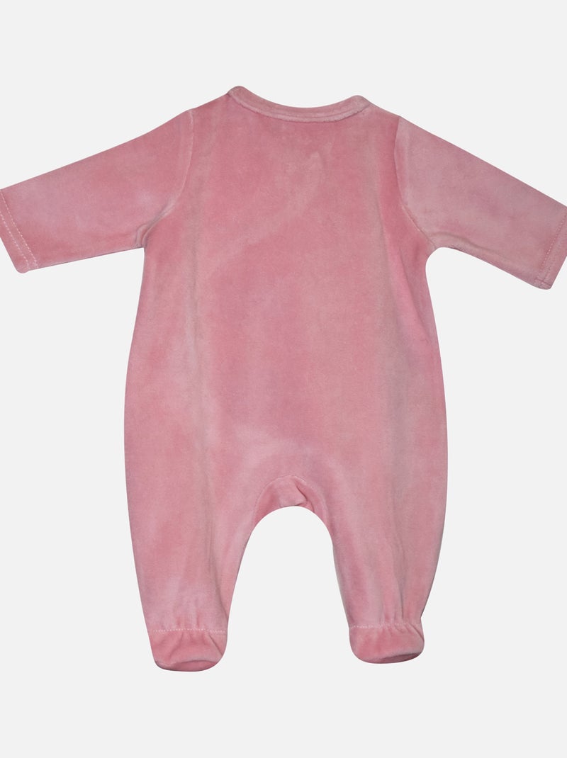 TROUSSEAU NAISSANCE VELOURS RASE FRANCIA Rose - Kiabi