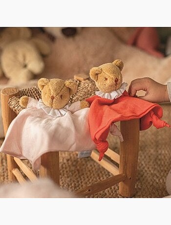 Trousselier - Doudou plat avec hochet