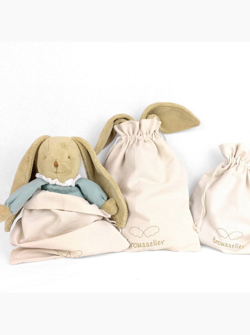 Trousselier - Peluche musicale lapin nid d'ange Vert d'eau - Kiabi