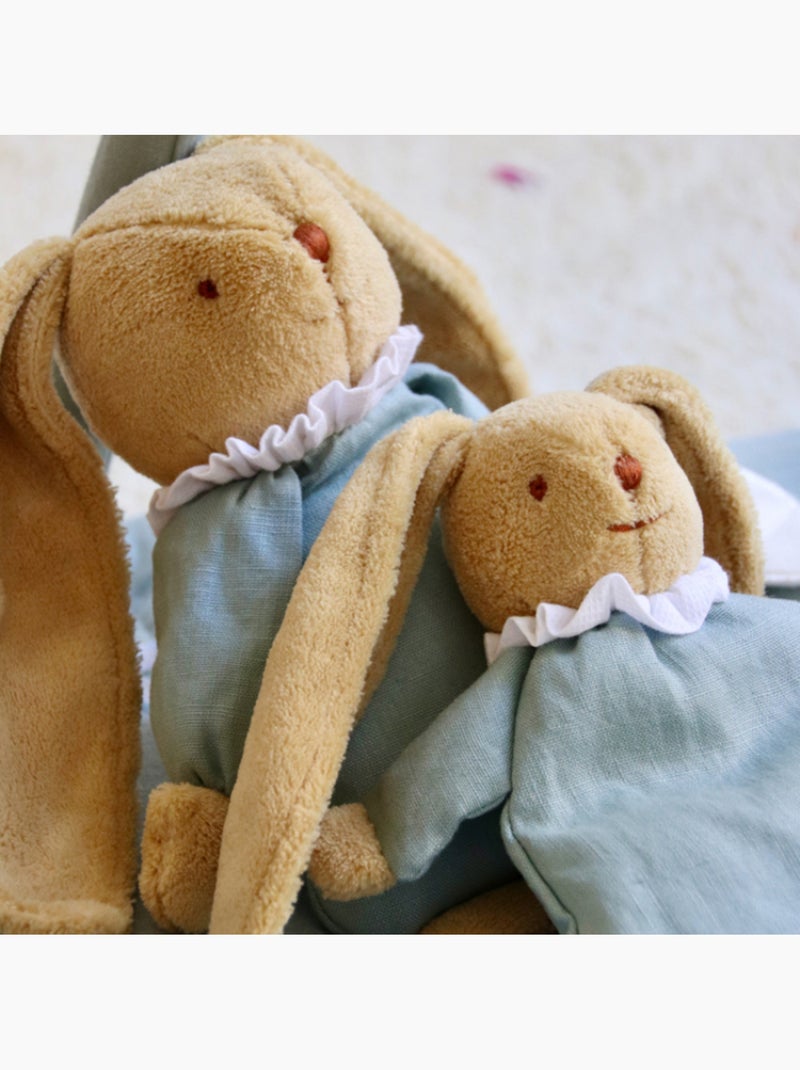 Trousselier - Peluche musicale lapin nid d'ange Vert d'eau - Kiabi