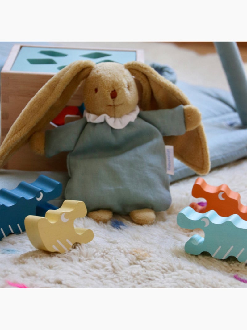 Trousselier - Peluche musicale lapin nid d'ange Vert d'eau - Kiabi