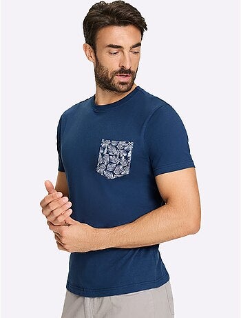 Tshirt à manches courtes poche poitrine imprimée - Moda Vilona