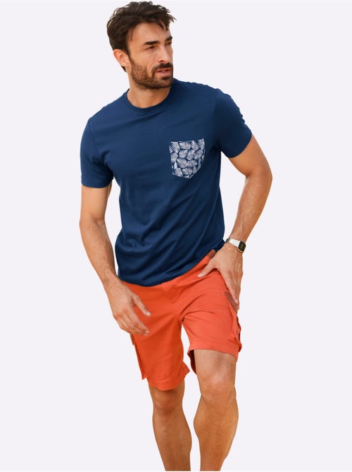 Tshirt à manches courtes poche poitrine imprimée - Moda Vilona - Kiabi
