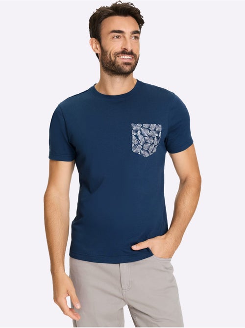 Tshirt à manches courtes poche poitrine imprimée - Moda Vilona - Kiabi