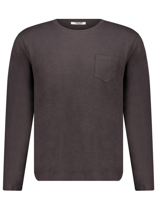 tshirt avec poche plaquée poitrine et broderie pardessus, étiquette tissée sur la manche 'Deeluxe' - Kiabi
