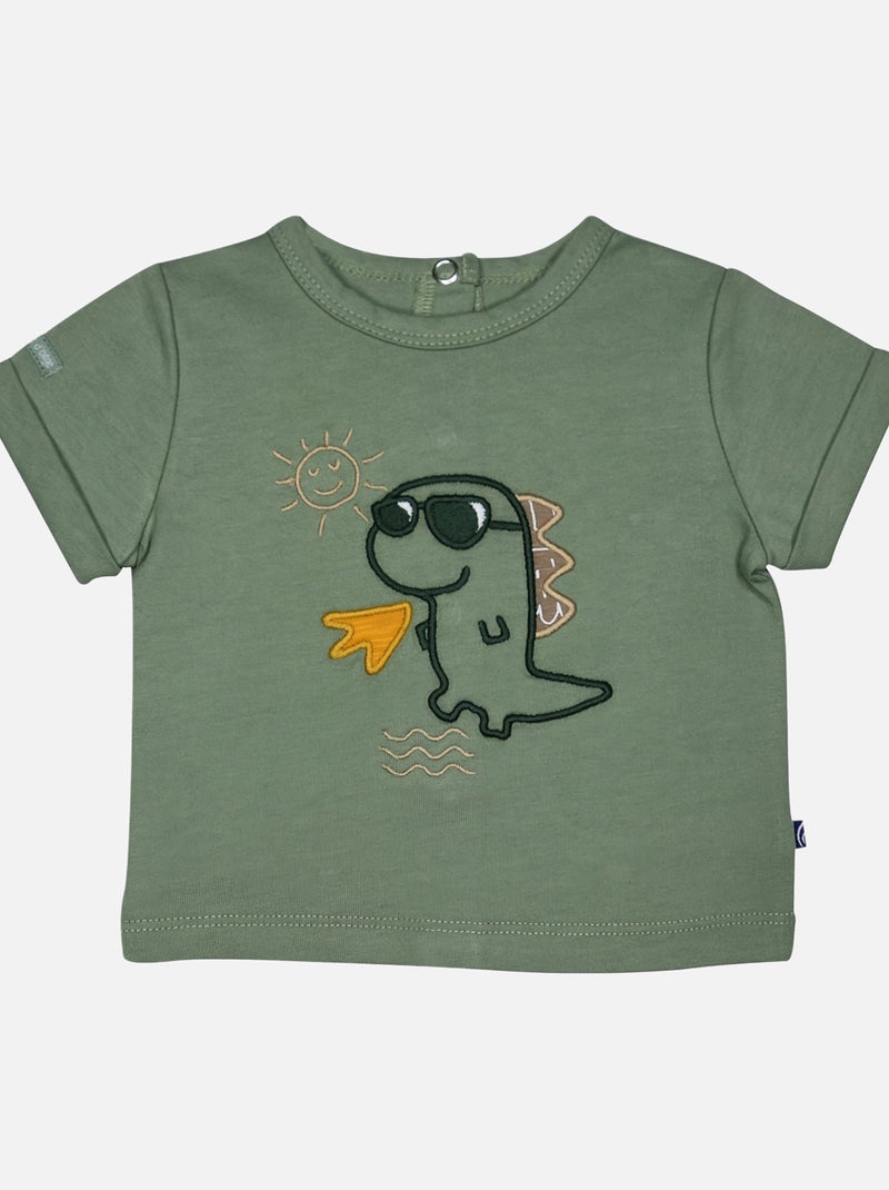 TSHIRT BERMUDA LAZARE MAILLE BEBE Vert - Kiabi