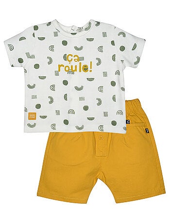 TSHIRT BERMUDA LEANDRE MAILLE FANTAISIE BEBE