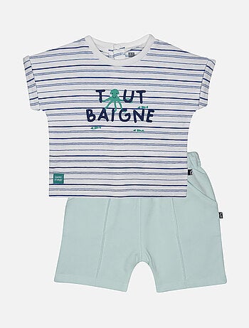 TSHIRT BERMUDA LEZIN MAILLE BEBE