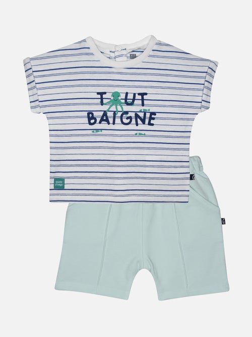TSHIRT BERMUDA LEZIN MAILLE BEBE - Kiabi