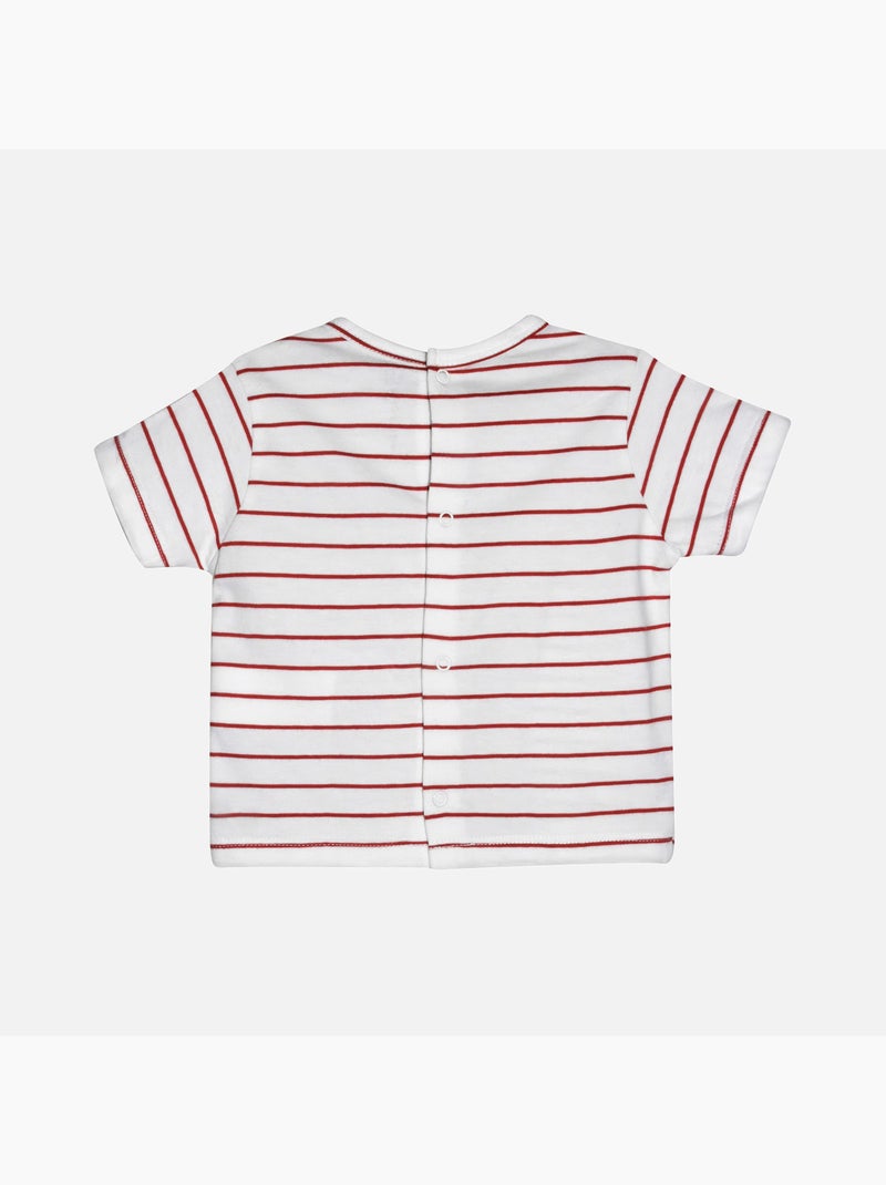 TSHIRT BERMUDA LINO MAILLE BEBE Blanc - Kiabi