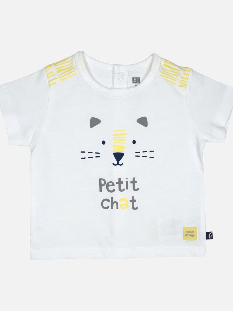 TSHIRT BERMUDA LOUISON BEBE Blanc - Kiabi