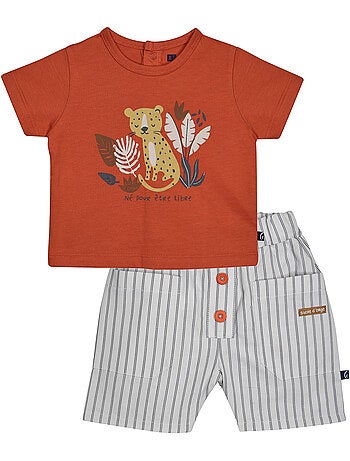 TSHIRT BERMUDA NESTOR TISSE TEINT BEBE