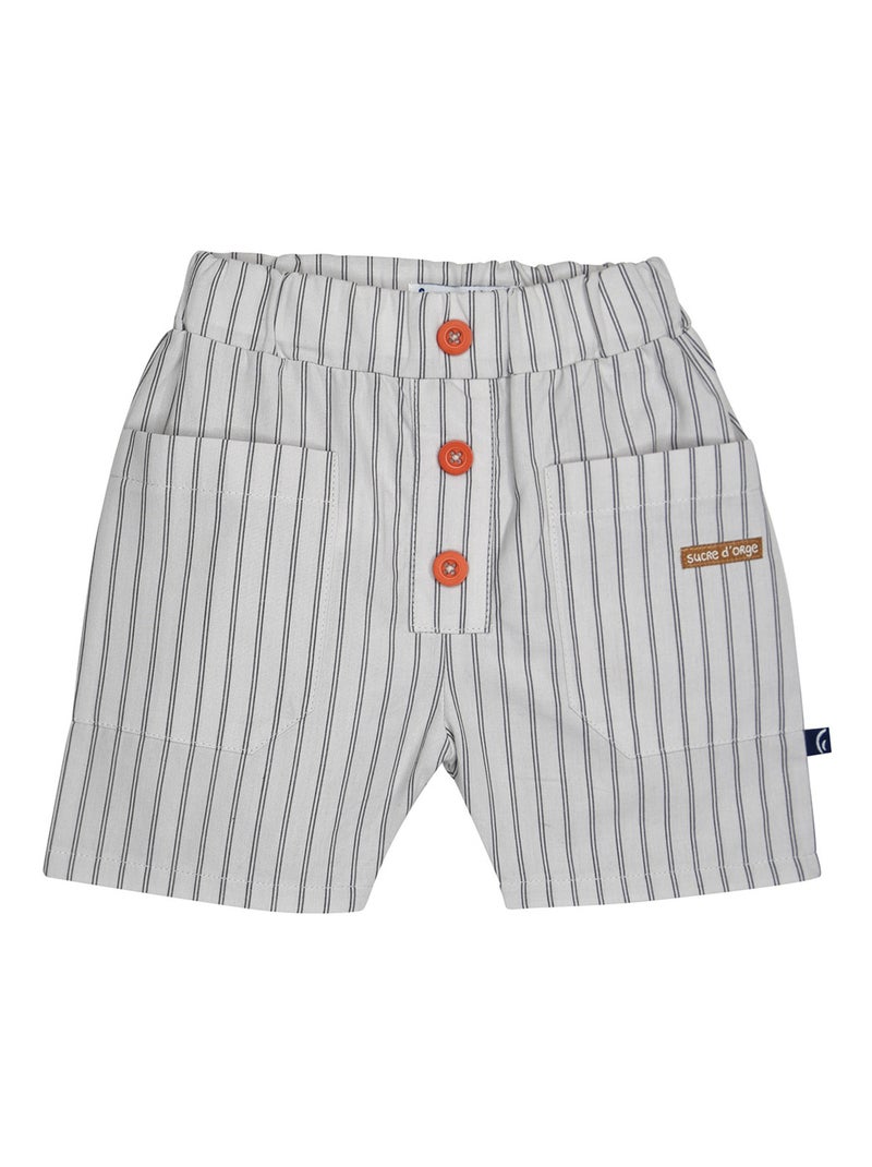 TSHIRT BERMUDA NESTOR TISSE TEINT BEBE Orange - Kiabi