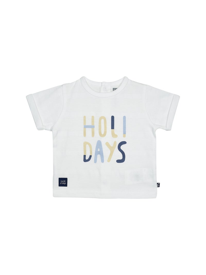 TSHIRT BERMUDA NUNO MAILLE BEBE Blanc - Kiabi