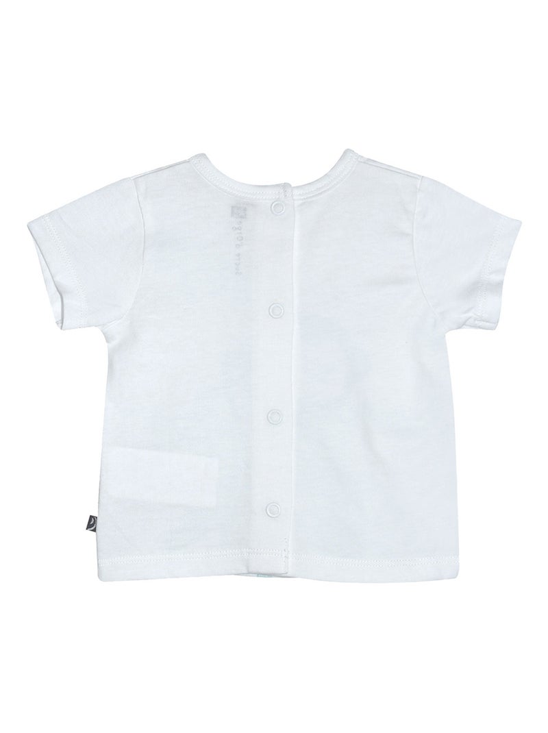 TSHIRT BERMUDA OLIVIER MANCHES COURTES SUCRE D'ORGE Bleu - Kiabi