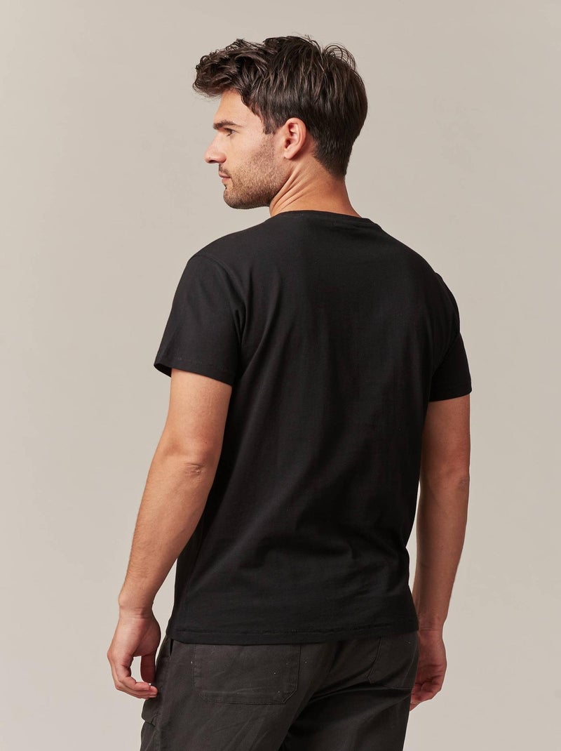 tshirt col rond avec imprimé voiture vintage sur le devant 'Deeluxe' Noir - Kiabi