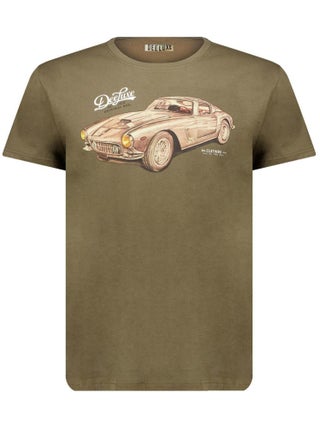 tshirt col rond avec imprimé voiture vintage sur le devant 'Deeluxe'