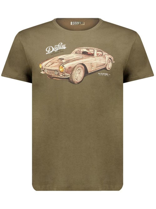 tshirt col rond avec imprimé voiture vintage sur le devant 'Deeluxe' - Kiabi