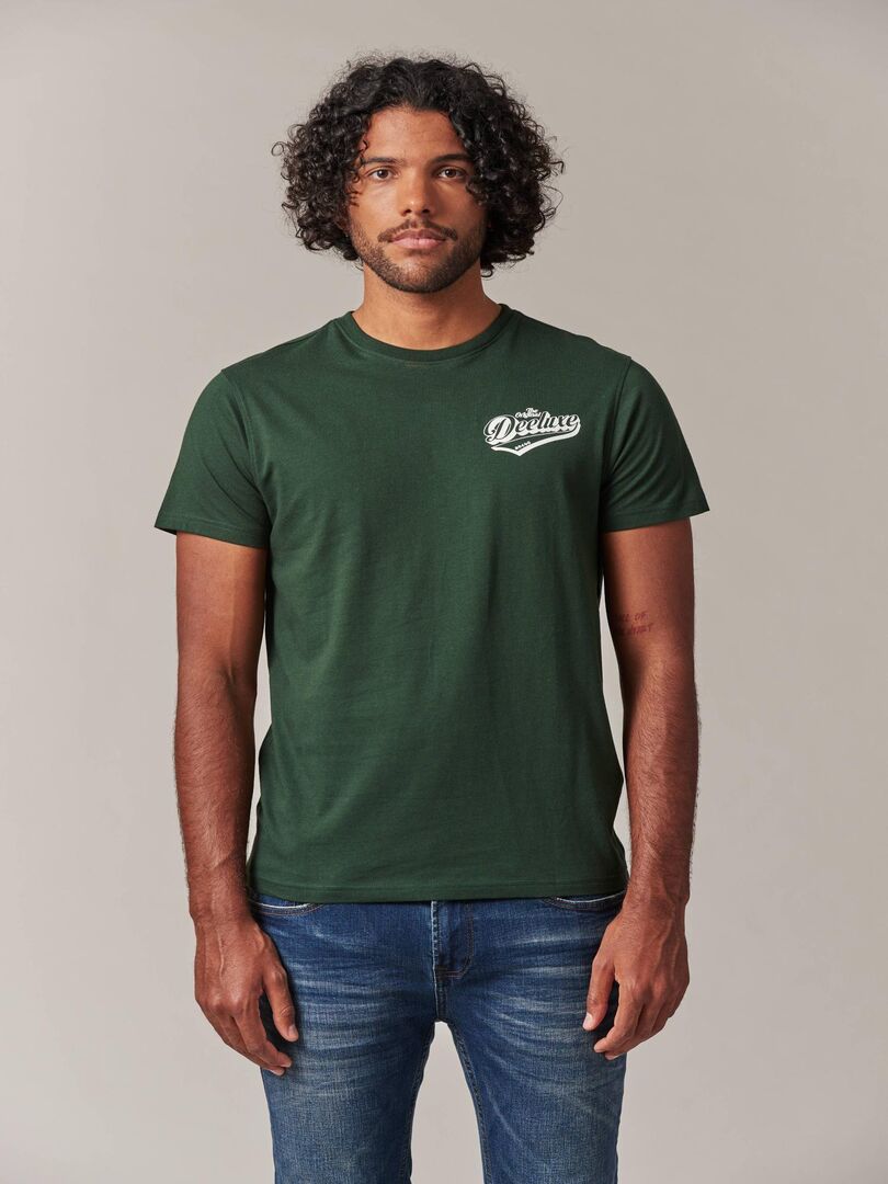 T-shirt Homme Col Rond Noir Belle Voiture de Sport Rouge Fond Noir