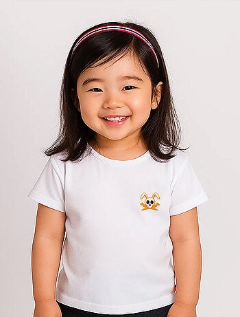 Tshirt en Coton Bio Hotot Blanc 4 ans