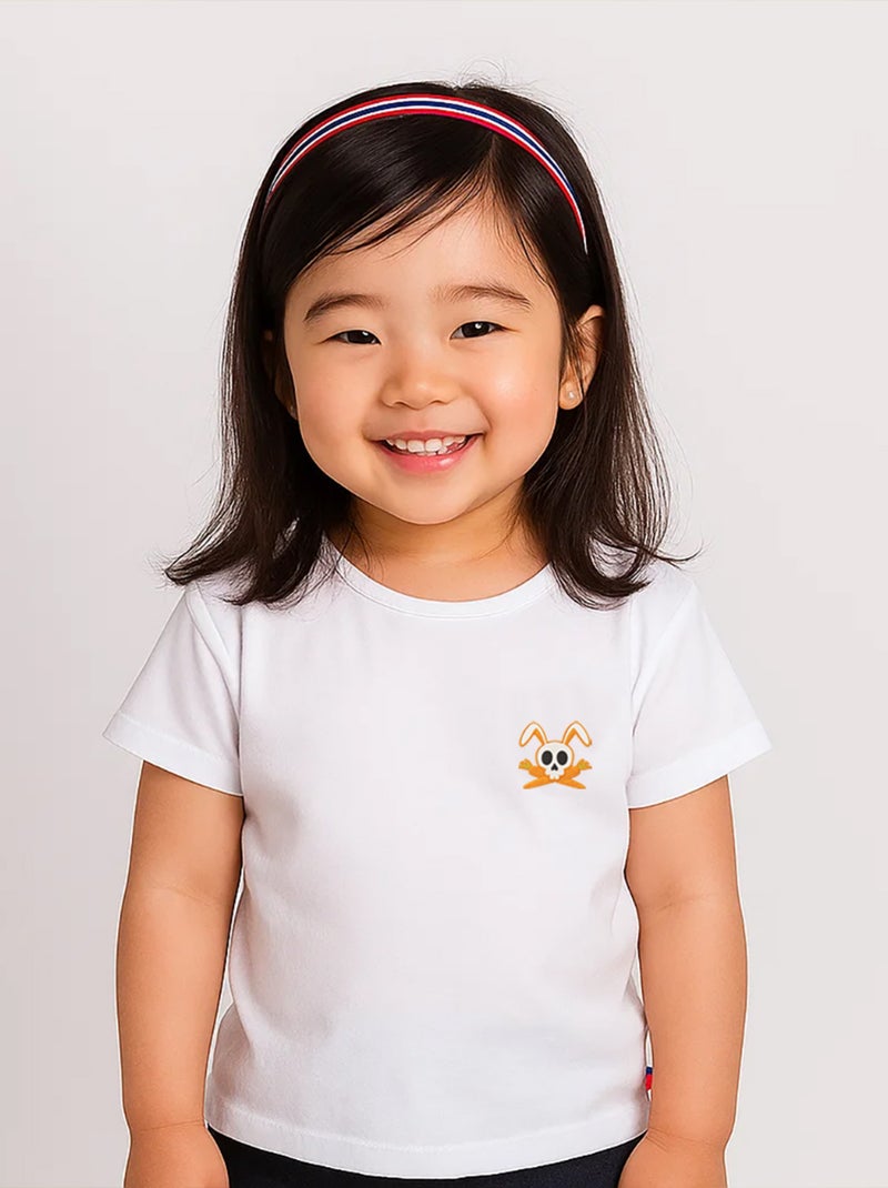 Tshirt en Coton Bio Hotot Blanc 4 ans Blanc - Kiabi