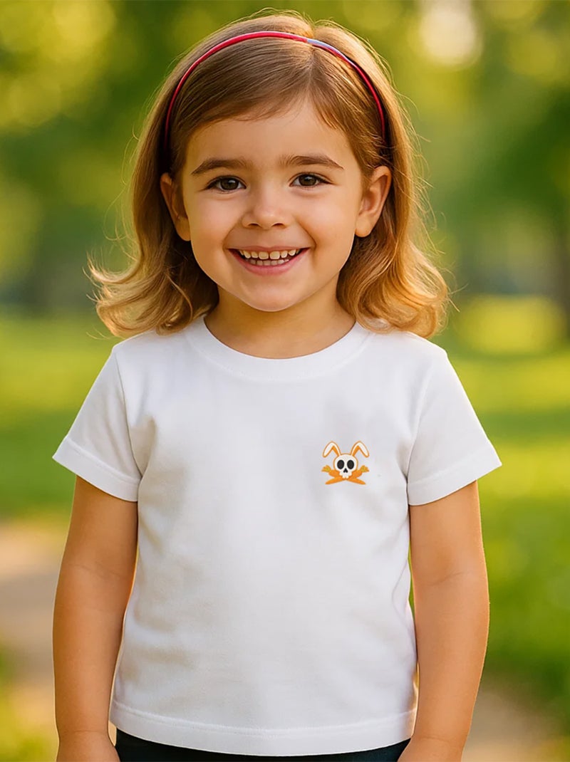 Tshirt en Coton Bio Hotot Blanc 4 ans Blanc - Kiabi