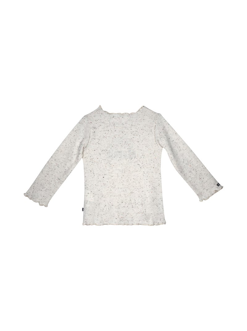 Tshirt en maille manches longues Précieuse Beige - Kiabi