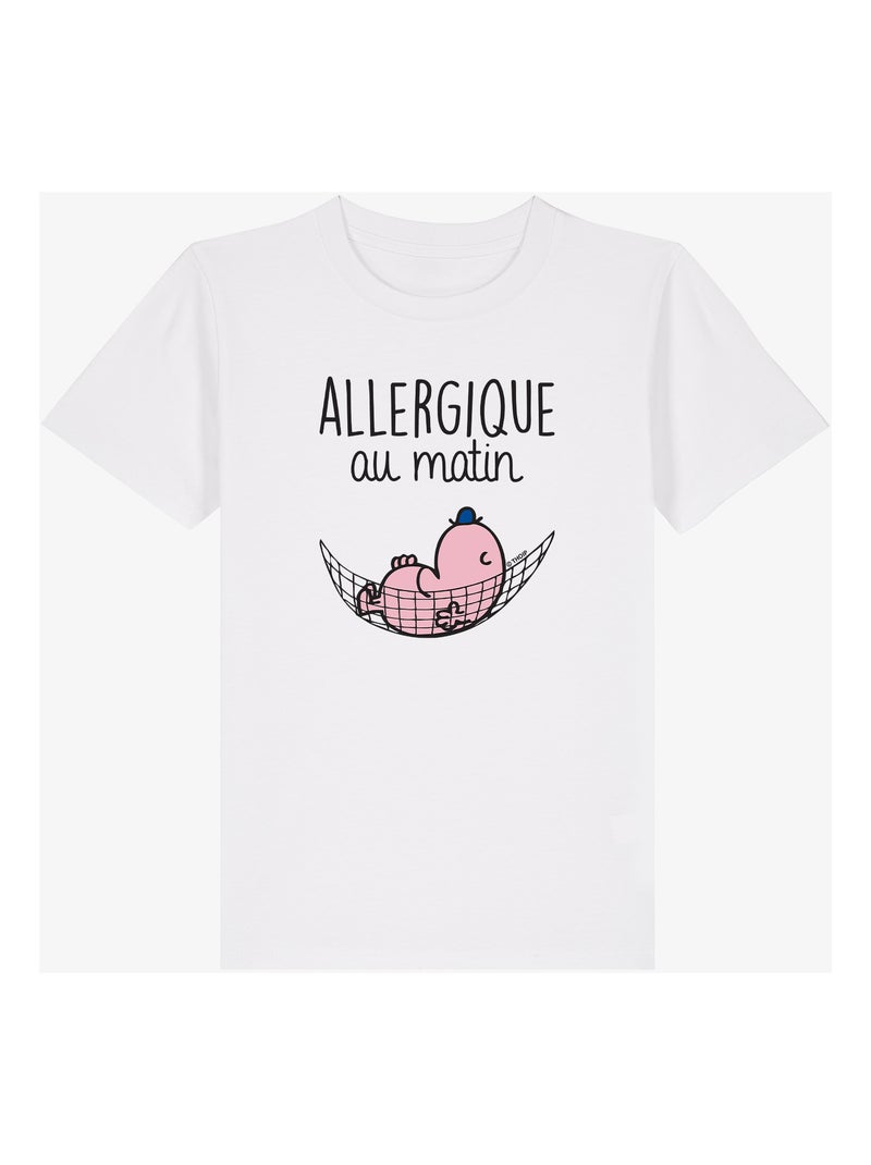 Tshirt Enfant ALLERGIQUE AU MATIN Blanc - Kiabi