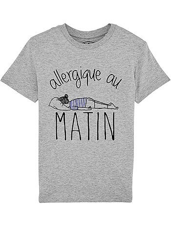 Tshirt Enfant ALLERGIQUE AU MATIN
