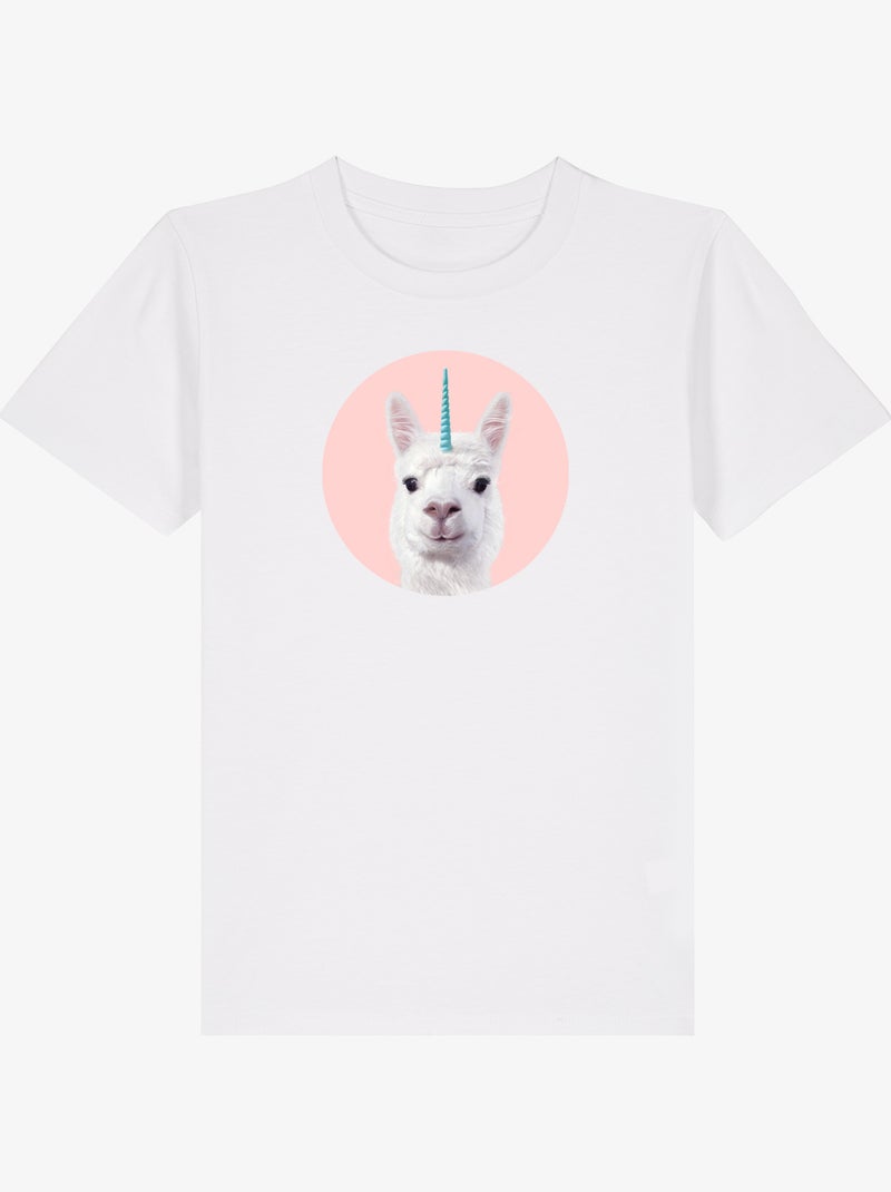 Tshirt Enfant ALPACA UNICORN Blanc - Kiabi