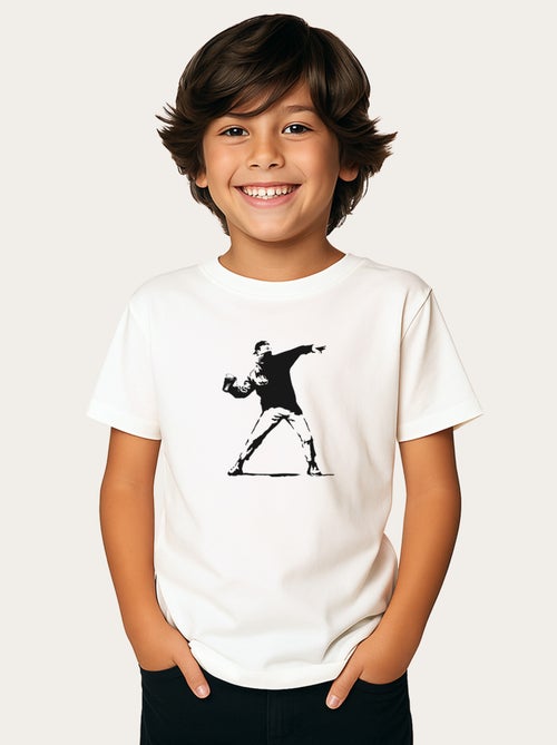 Tshirt Enfant APOH BANKSY FESTIVAL CUP THROWER - Kiabi
