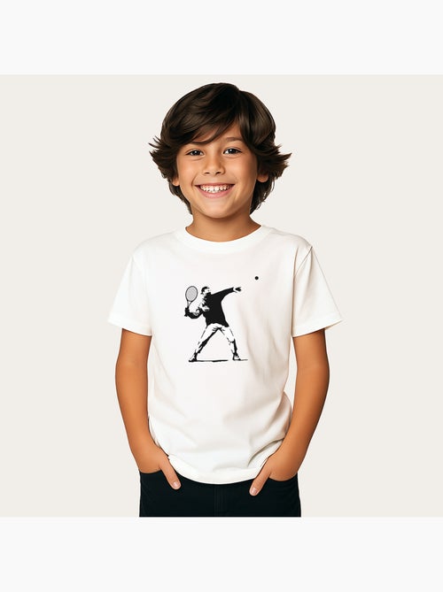 Tshirt Enfant APOH BANKSY TENNIS - Kiabi