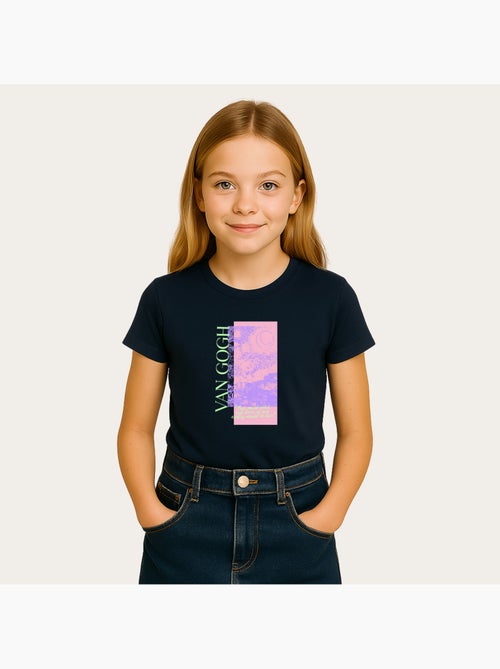Tshirt Enfant APOH VAN GOGH STARRY NIGHT SCRIBBLE - Kiabi