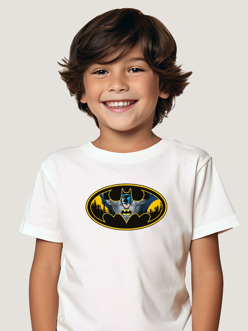 Tshirt Enfant BATMAN LOGO COULEUR Blanc - Kiabi