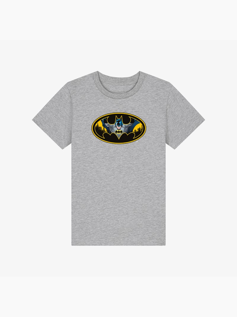 Tshirt Enfant BATMAN LOGO COULEUR Gris chiné - Kiabi