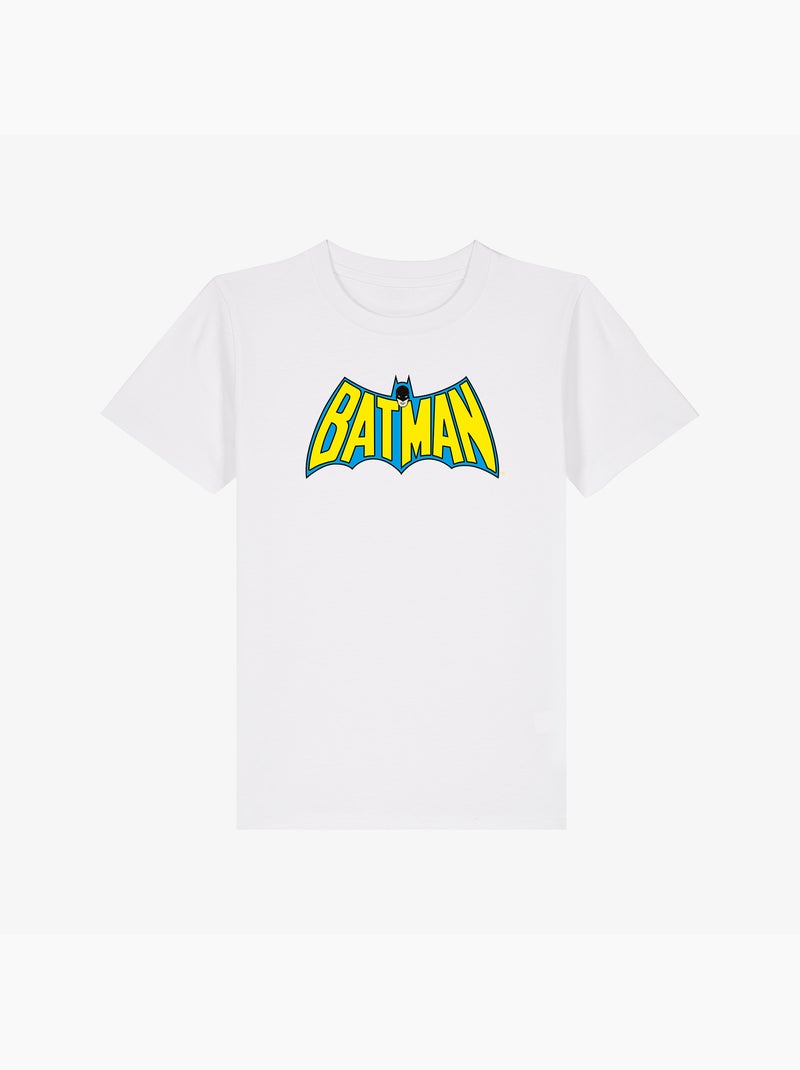 Tshirt Enfant BATMAN LOGO YELLOW BLUE Blanc - Kiabi