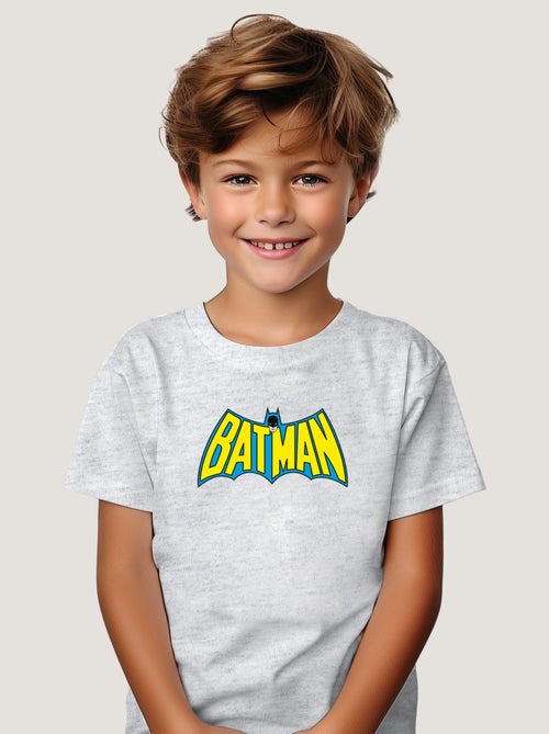 Tshirt Enfant BATMAN LOGO YELLOW BLUE - Kiabi