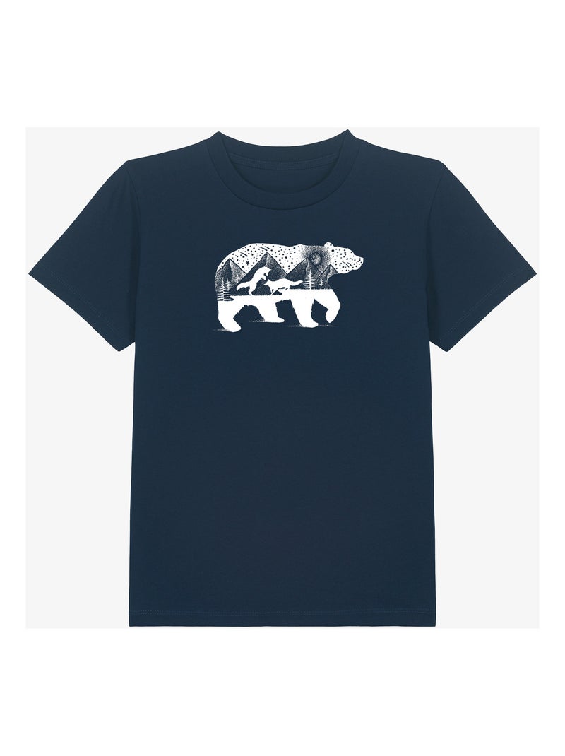 Tshirt Enfant BEAR AND FOXES Bleu marine - Kiabi