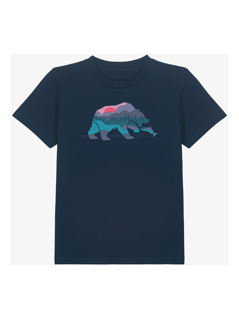 Tshirt Enfant BEAR COUNTRY Bleu marine - Kiabi