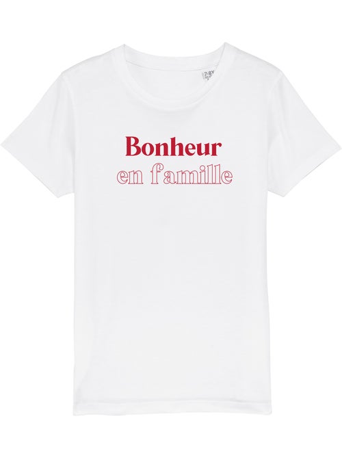 Tshirt Enfant BONHEUR EN FAMILLE - Kiabi