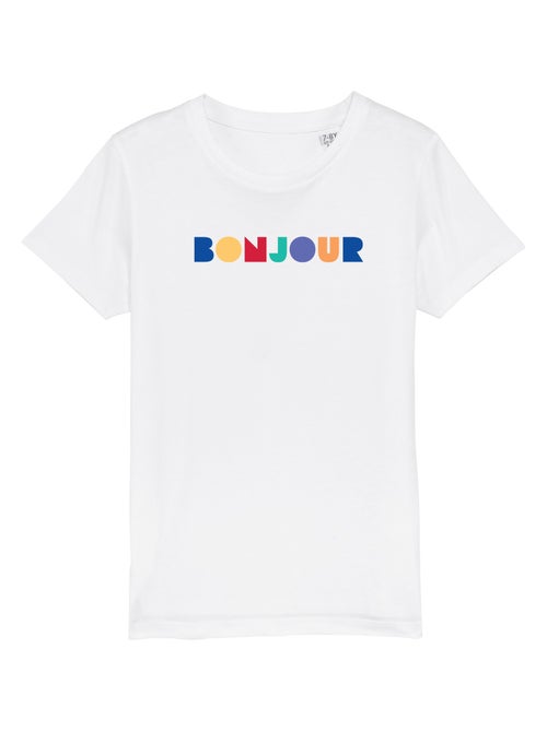 Tshirt Enfant BONJOUR COLORÉ - Kiabi