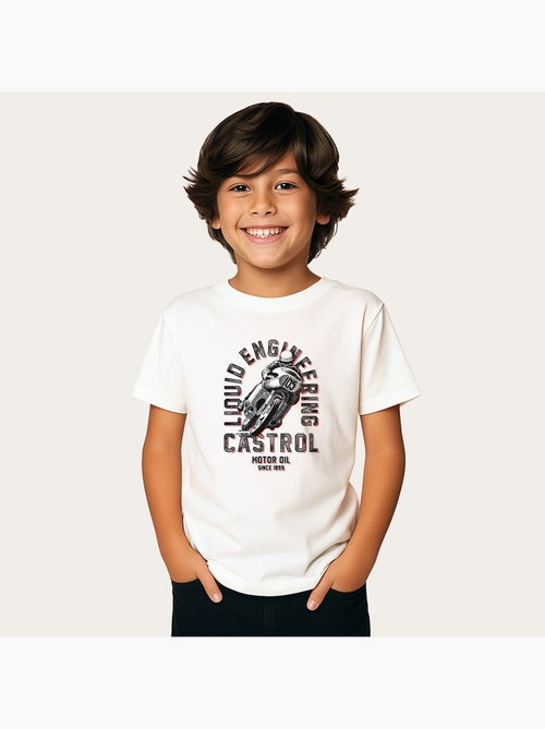 Tshirt Enfant CASTROL RETRO MOTORBIKE - Kiabi