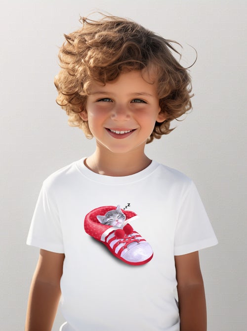 Tshirt Enfant CAT IN THE SHOE - Kiabi