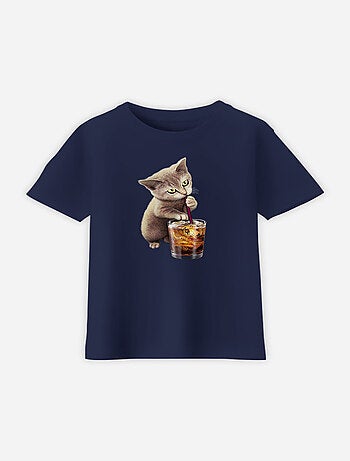 Tshirt Enfant CAT LOVES SOFT DRINK