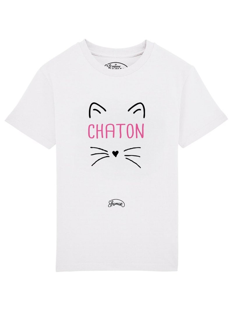 Tshirt Enfant CHATON Blanc - Kiabi