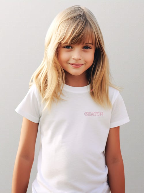 Tshirt Enfant CHATON CŒUR - Kiabi